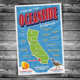 Greetings from Oceanside CA Postcard | Set of 8