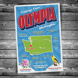 Greetings from Olympia WA Postcard | Set of 8