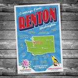 Greetings from Renton WA Postcard | Set of 8