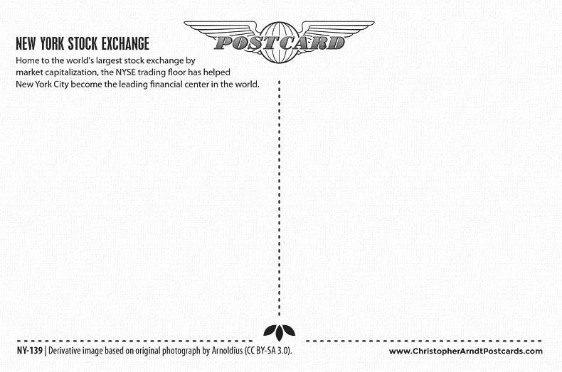 New York Stock Exchange Postcard