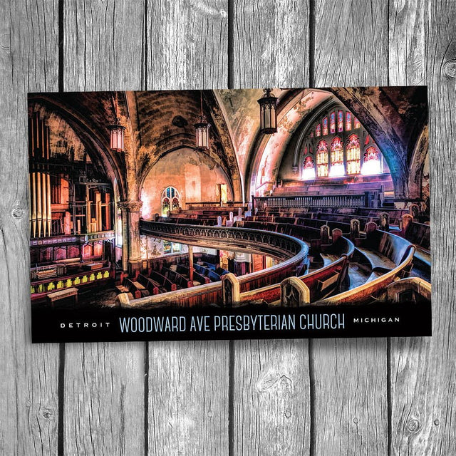 Detroit Abandoned Church Postcard