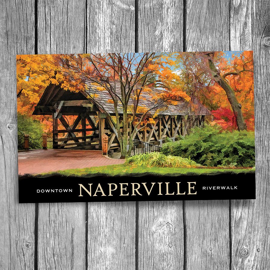 Naperville Covered Bridge Postcard