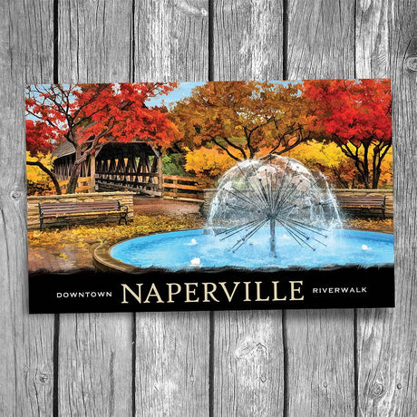 Naperville Dandelion Fountain Postcard