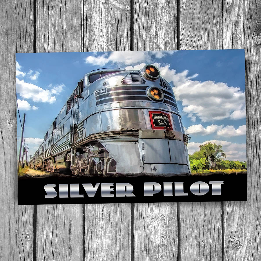 Silver Pilot Engine Postcard