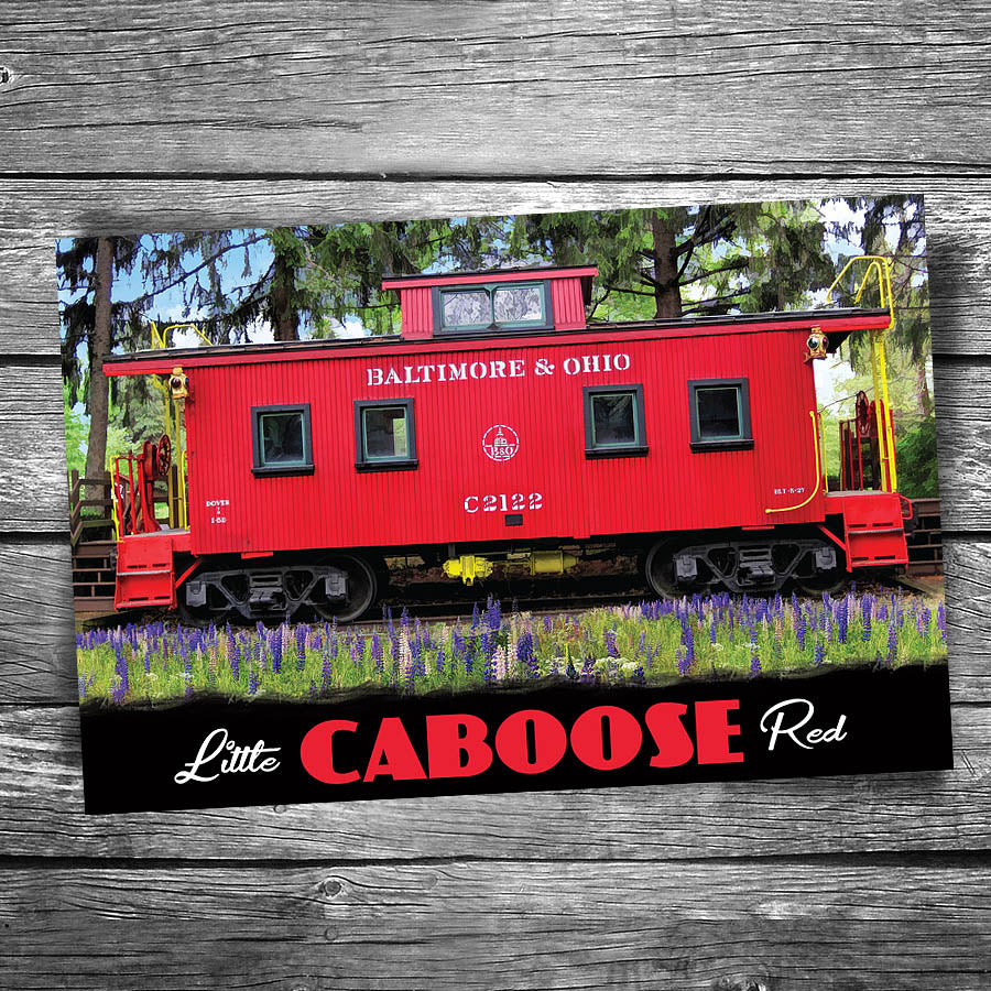 Little Red Caboose Postcard