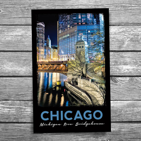 Chicago Michigan Avenue Bridgehouse Postcard