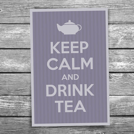 Keep Calm and Drink Tea Postcard
