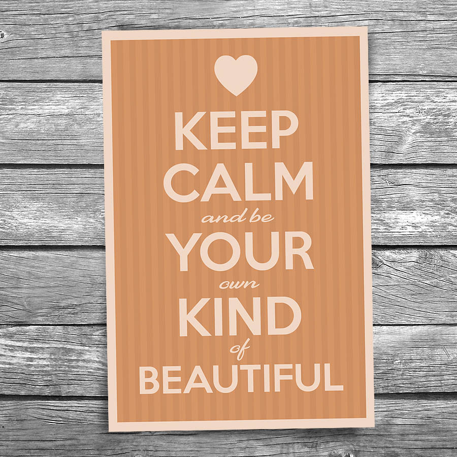Keep Calm and Be Beautiful Postcard