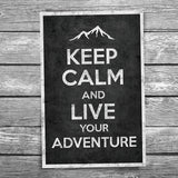 Keep Calm and Live Your Adventure Postcard