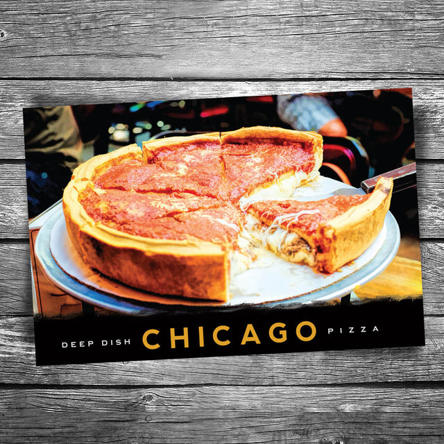 Famous Chicago Style Deep Dish Pizza Postcard