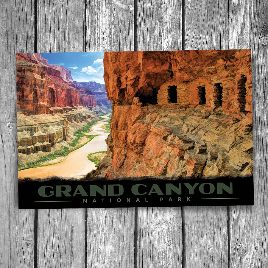 Grand Canyon National Park Cliff Granaries Postcard