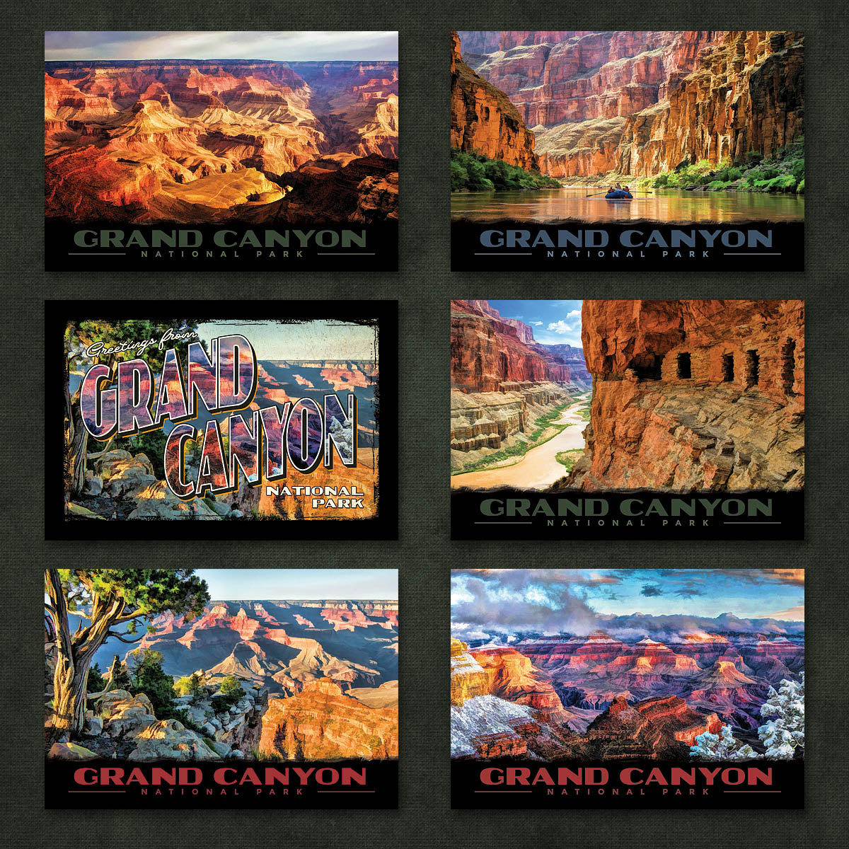 Grand Canyon Postcards | Set of 8