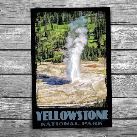 Yellowstone National Park Old Faithful Postcard