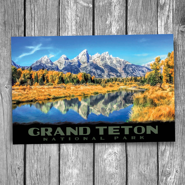 Grand Teton National Park Lake Reflections Postcard