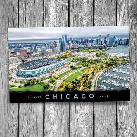 Chicago Soldier Field Aerial Postcard