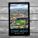 Wrigley Field and Chicago Skyline Postcard