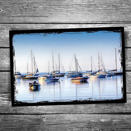 Door County Boat Reflections Postcard