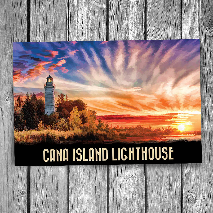 Cana Island Lighthouse Postcard Christopher Arndt Postcard Co Cana Island Lighthouse Postcard Christopher Arndt Postcard Co