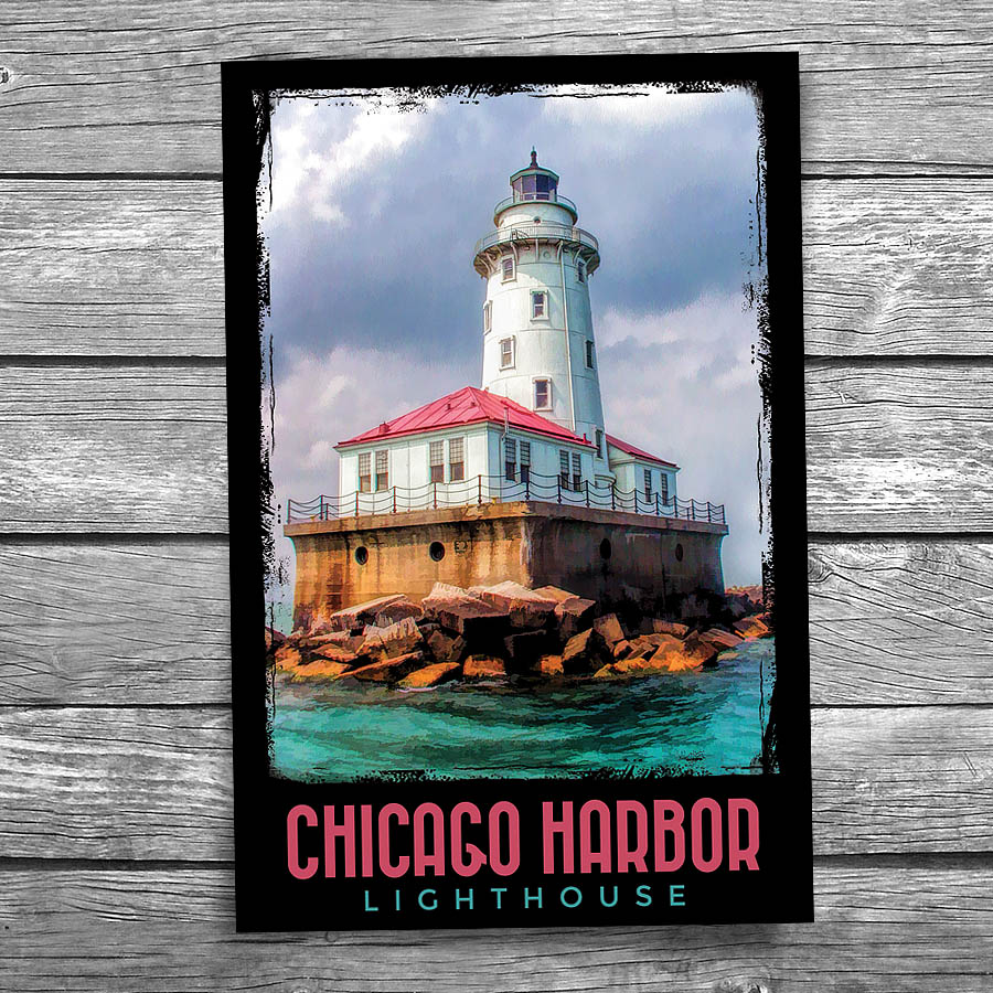 Chicago Harbor Lighthouse Postcard