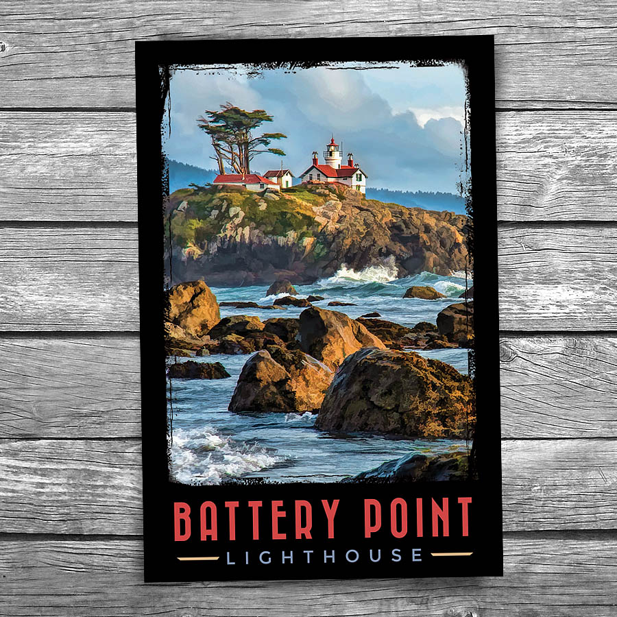 Battery Point Lighthouse Postcard Christopher Arndt Postcard Co Battery Point Lighthouse Postcard Christopher Arndt Postcard Co