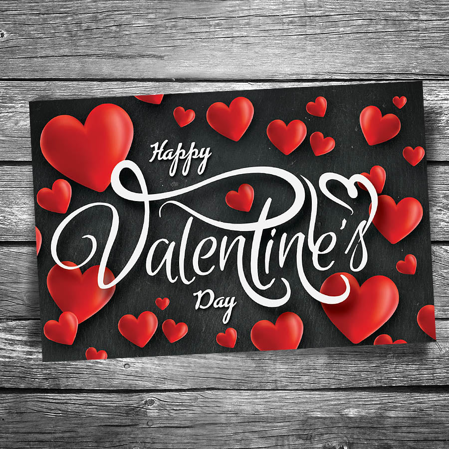 Valentine's Day Chalkboard Postcard – Christopher Arndt Postcard Co