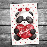 Valentine's Day Panda Postcard