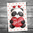 Valentine's Day Panda Postcard