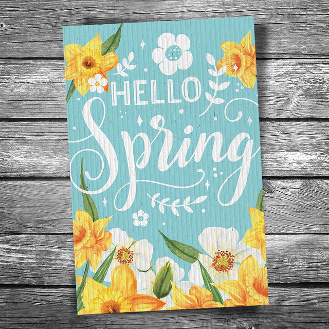 Hello Spring Postcard