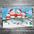 Winter Owls Christmas Postcard