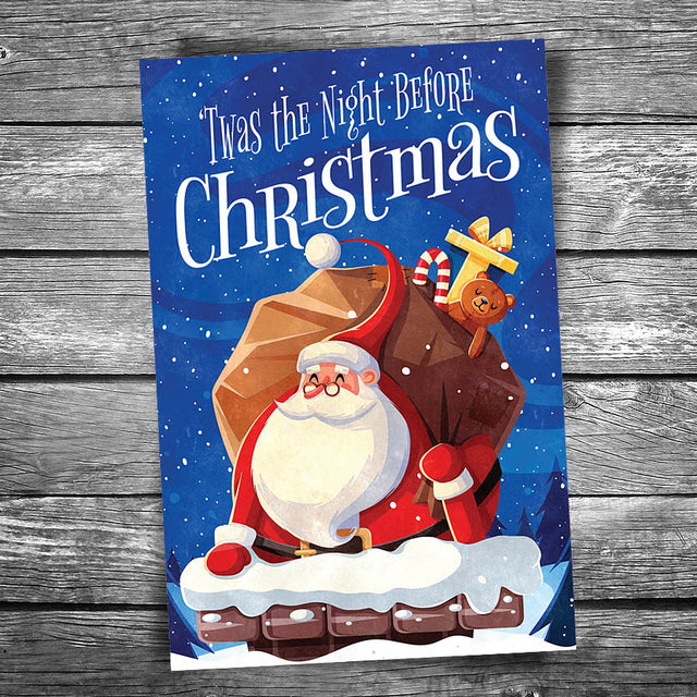 Santa Clause Chimney Postcard
