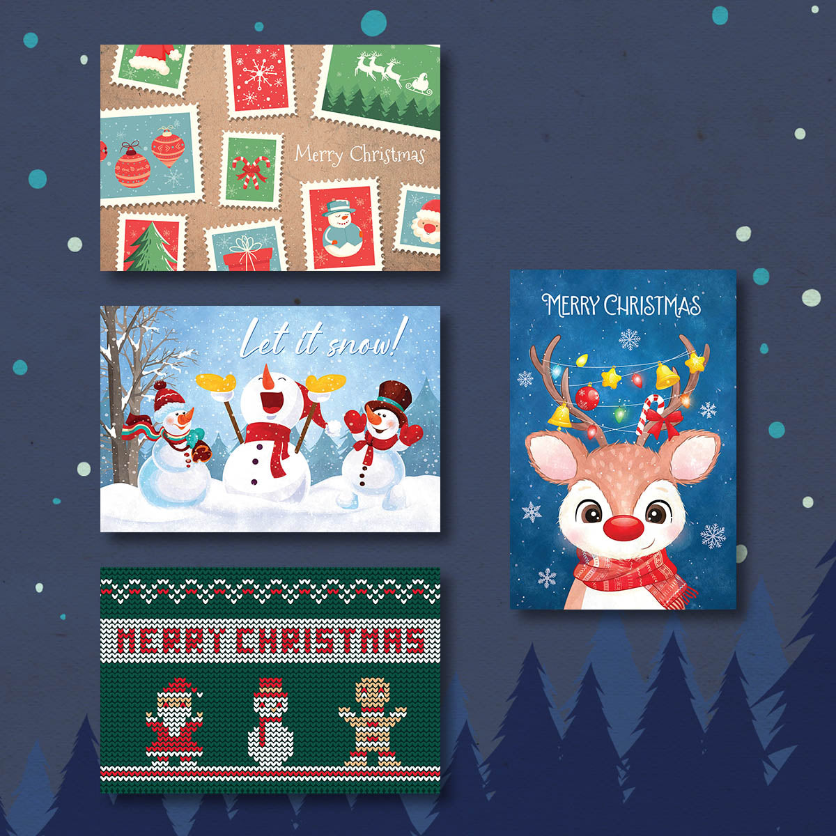 Christmas Postcards | Set of 25