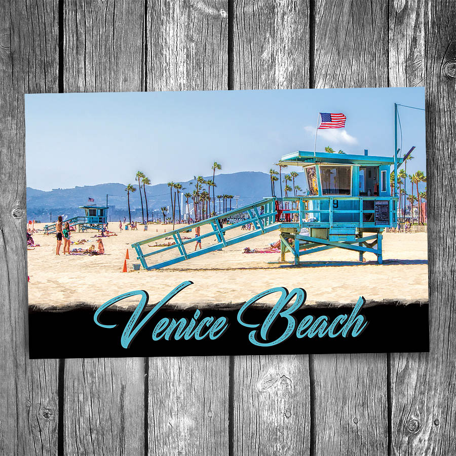 Venice Beach Lifeguard Station Postcard