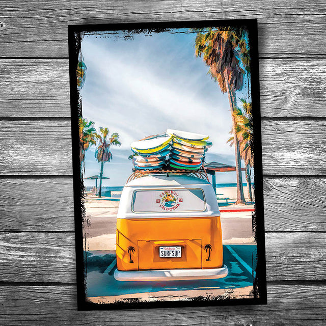 VW Surfer Van Postcard