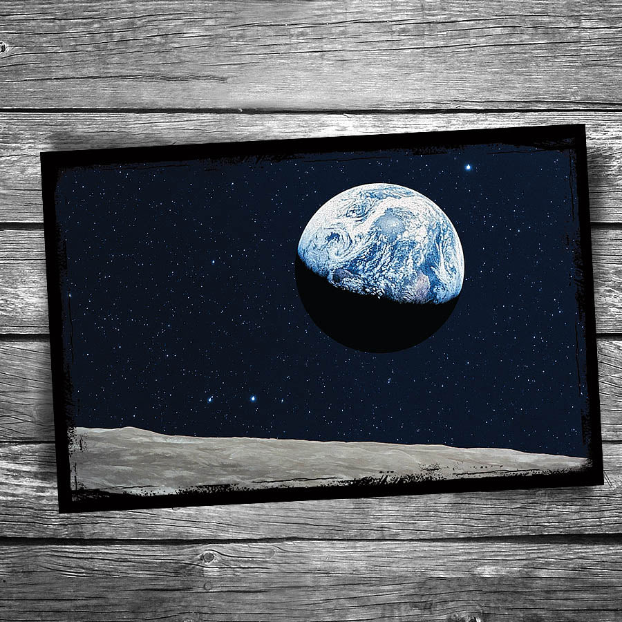 Earth Rising Print Earth Rise Postcard – Christopher Arndt Postcard Co