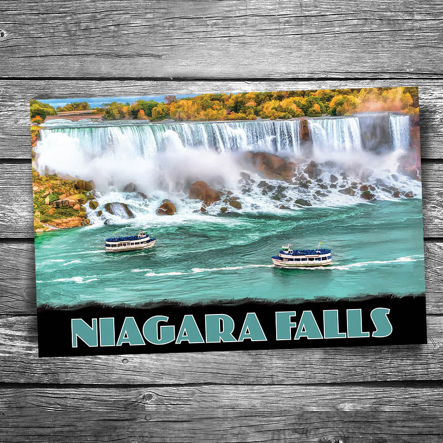 Niagara Falls Boats Postcard