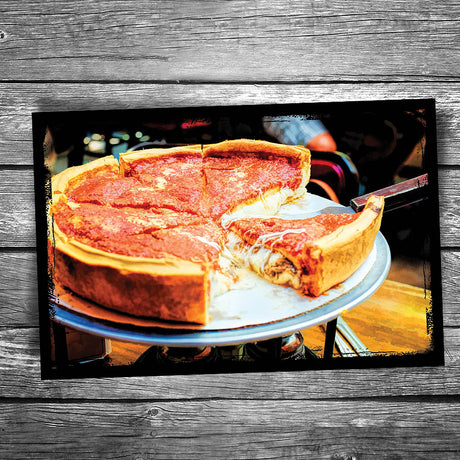 Deep Dish Pizza Postcard