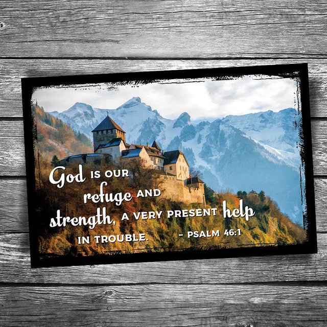 God is Our Refuge Postcard