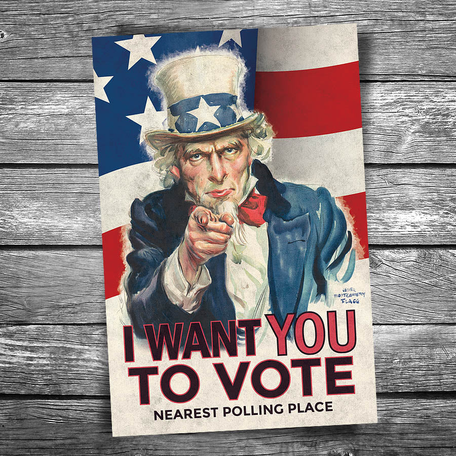 I Want You to Vote Postcard