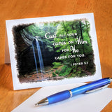 Cast Your Cares on Him Notecard