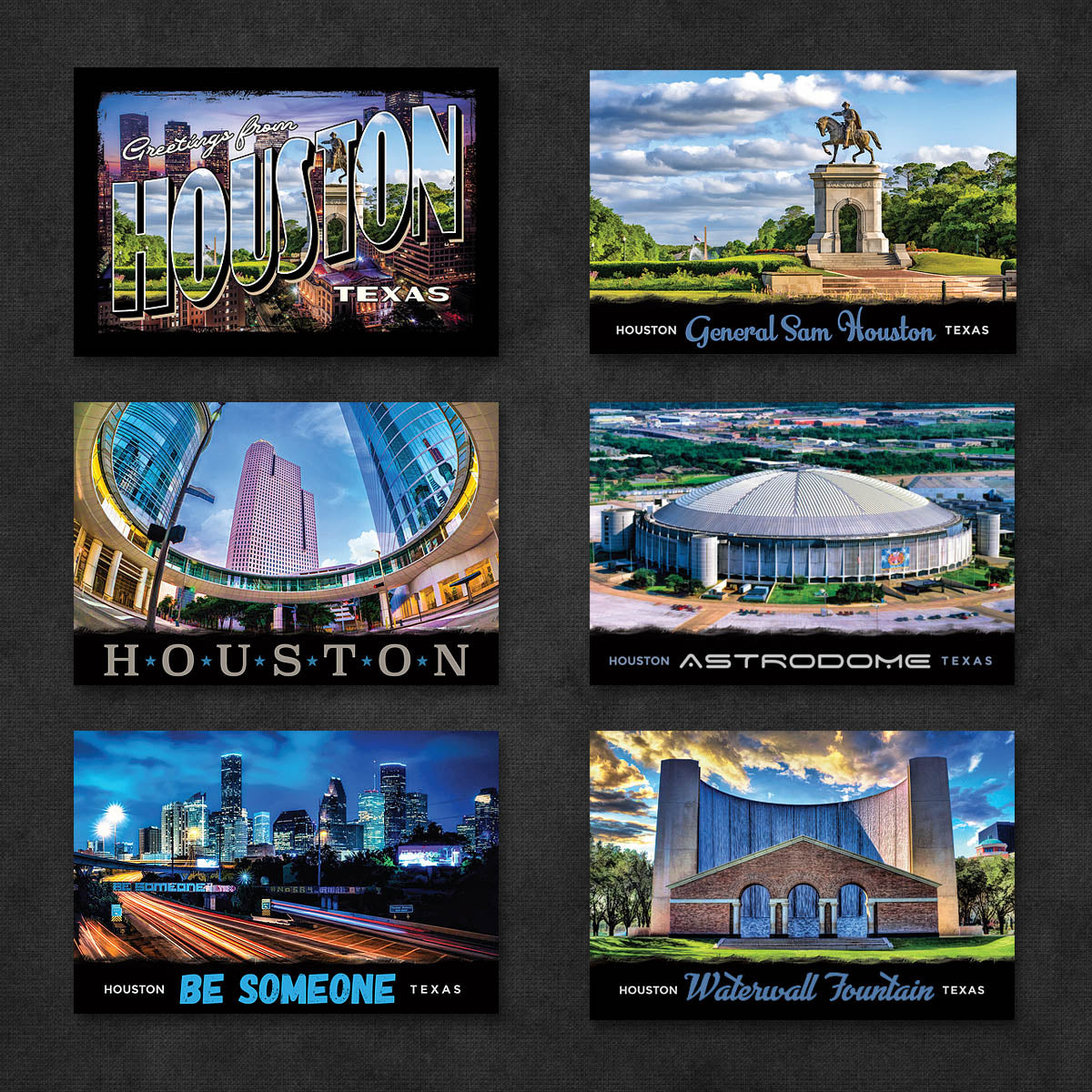 Houston Texas Postcards | Set of 12