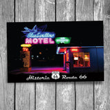Route 66 Blue Swallow Motel Postcard