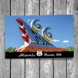 Route 66 Monument Postcard