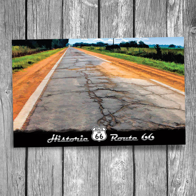 Route 66 Ribbon Road Postcard