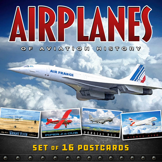 Airplanes of Aviation History postcard set