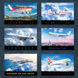 Airplanes of Aviation History Postcards | Set of 16