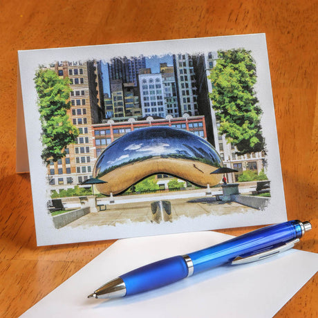 Chicago Cloud Gate Notecard