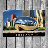 Cloud Gate Bean Michigan Ave Chicago Postcard