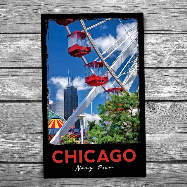 Navy Pier Ferris Wheel Chicago Postcard