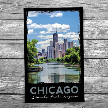 Lincoln Park Lagoon Chicago Postcard