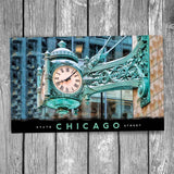 Marshall Field State Street Clock Chicago Postcard